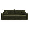 SCHLAFSOFA GERADE Texturierter Samt Khakigrün 213.5cm - Grün, Textil (213.5/94/66cm) - Sia Home