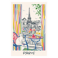GESCHIRRTUCH Fenêtre sur Paris ekrü 48 x 72 cm - Weiß, Textil (48/72cm) - Winkler