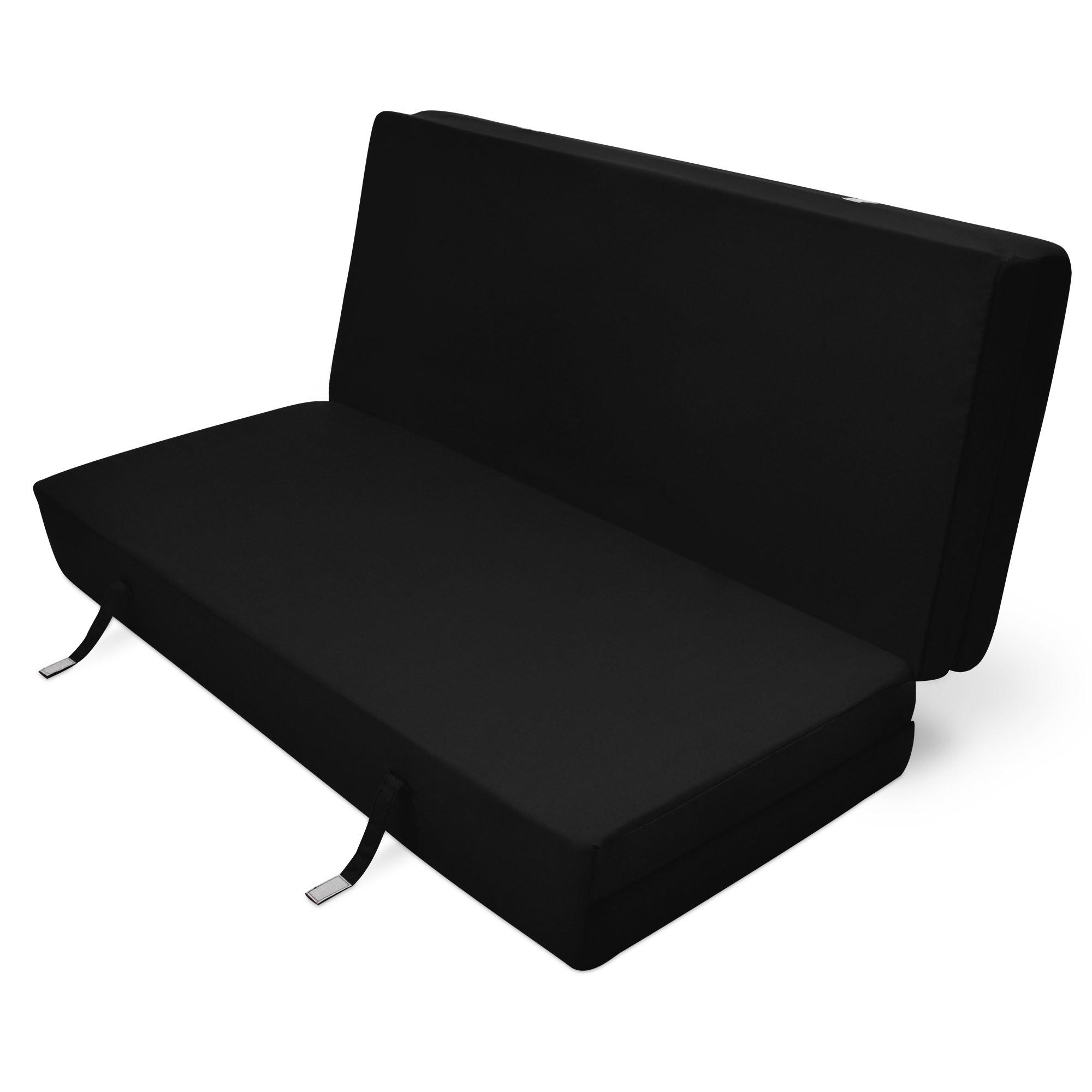 KLAPPMATRATZE Campix 195/120/7 cm Schwarz - Schwarz, Textil (195/120/7cm) - Beautissu 