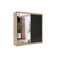 KLEIDERSCHRANK RYFLO - 200 - Eiche Artisan|Schwarz - Schwarz/Eiche Artisan, Holzwerkstoff (200/215/61cm) - ALTDECOR