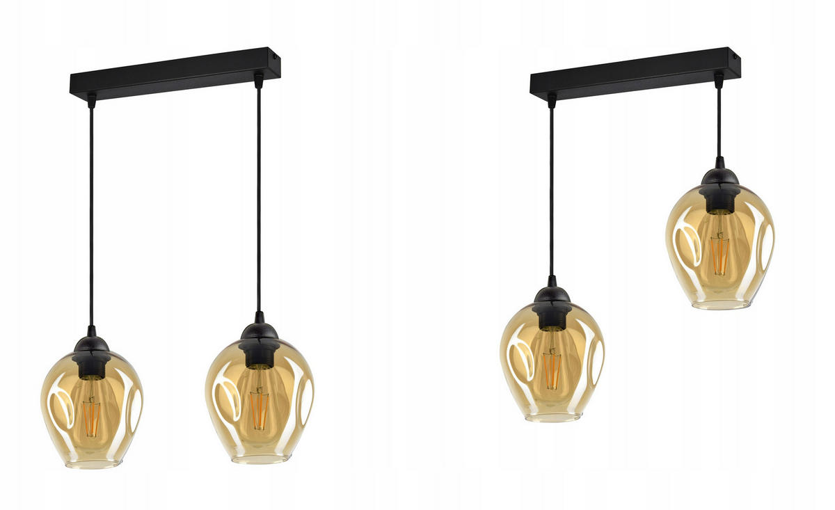 PENDELLEUCHTE Hegel - Transparent/Schwarz, Glas/Metall (15/37/80cm) - kiki design