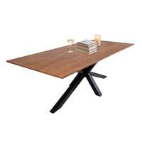 ESSTISCH ABBY - Schwarz/Braun, Holz/Metall (85/160/77cm) - SAM