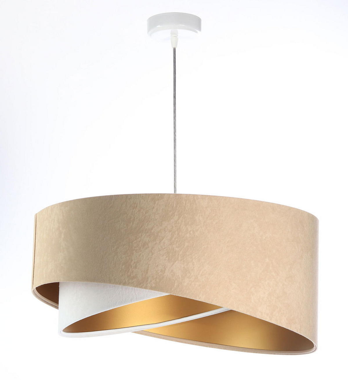 HÄNGELEUCHTE Gold 50/23 cm - Goldfarben, Kunststoff (50/1/23cm) - ONZENO