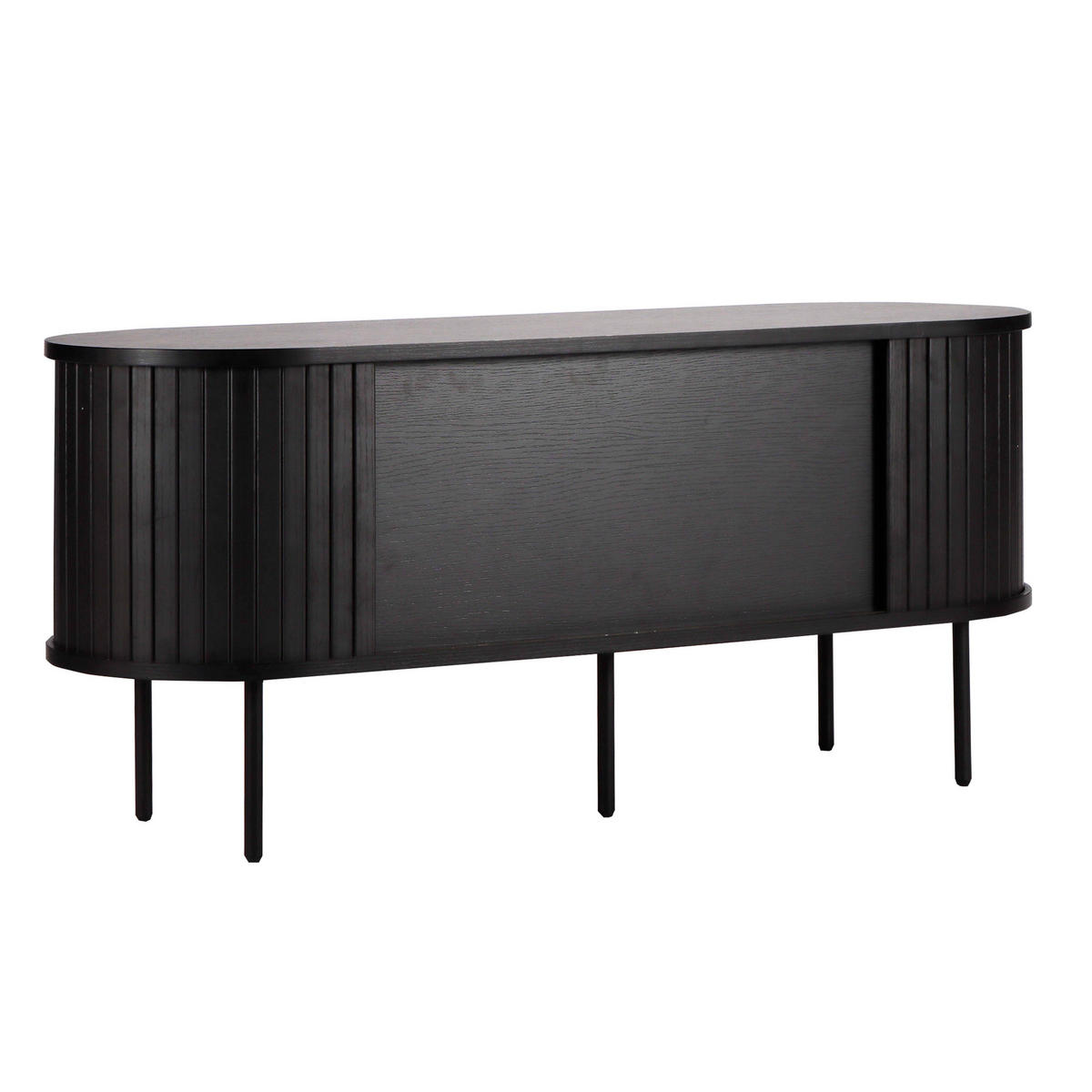 TV-MÖBEL 120 cm, Schwarz - Schwarz, Holz (40/55/120cm) - Oviala