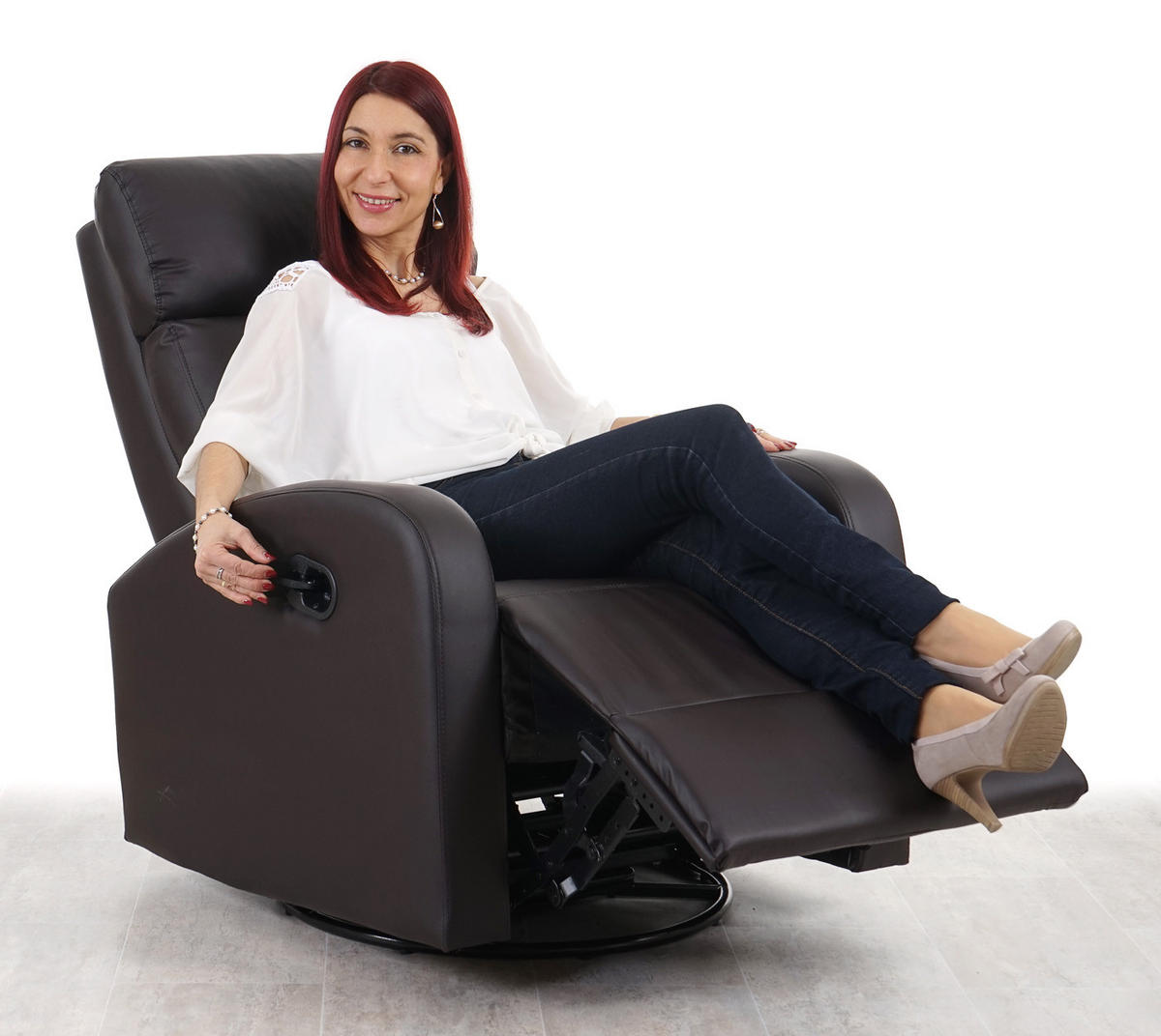 FERNSEHSESSEL PREMIUM Braun - Braun, Textil (75/100/96cm) - MCW