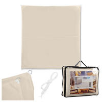 SONNENSEGEL - Beige, Textil/Metall (200/200cm) - Relaxdays
