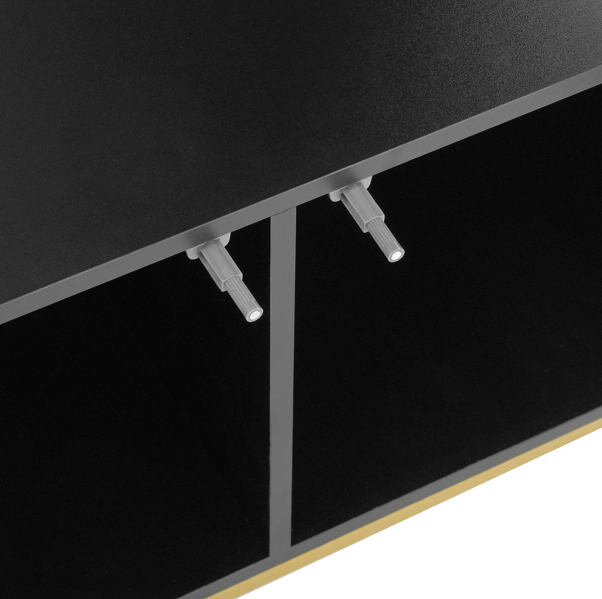 GARDEROBE 78/180,5/38,5 cm Schwarz aus Spanplatten und Metall mit Spiegel - Schwarz, Holzwerkstoff (38.5/180.5/78cm) - OKMYHOME