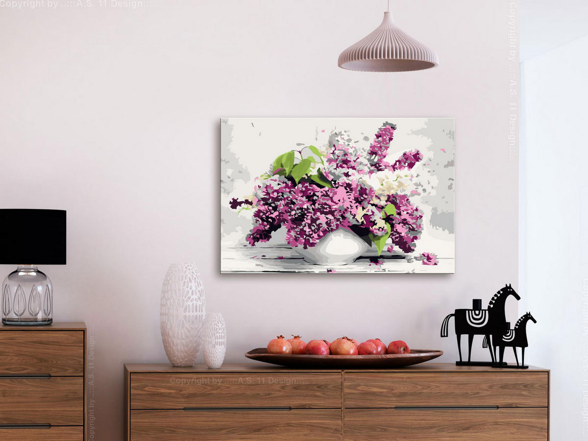 MALEN NACH ZAHLEN 50/40 cm - Multicolor, Textil (1.4/40cm) - KUNSTLOFT
