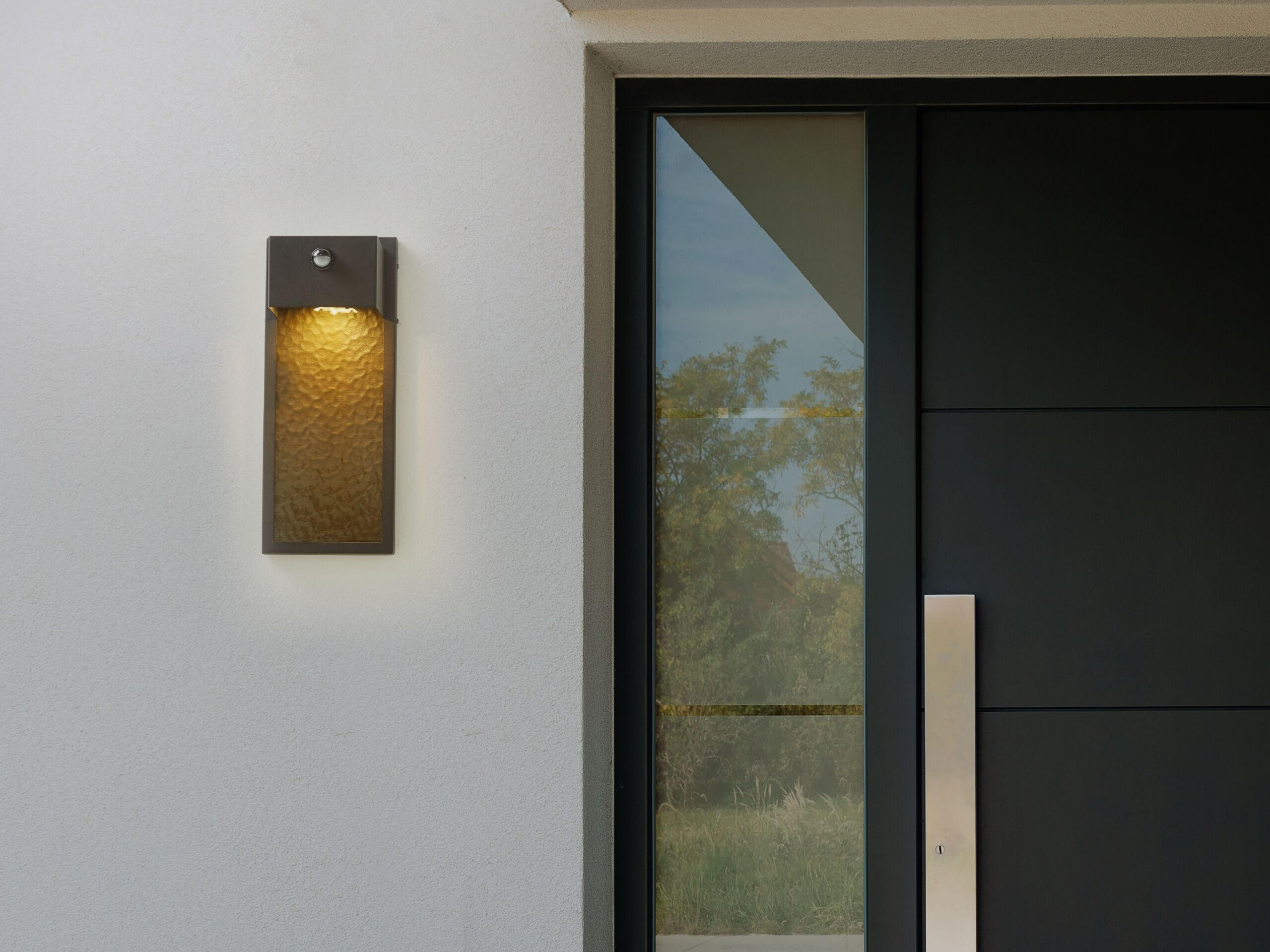 AUSSENWANDLEUCHTE Carron 13/17/40 cm - Grau, Metall (13/17/40cm) - Beliani