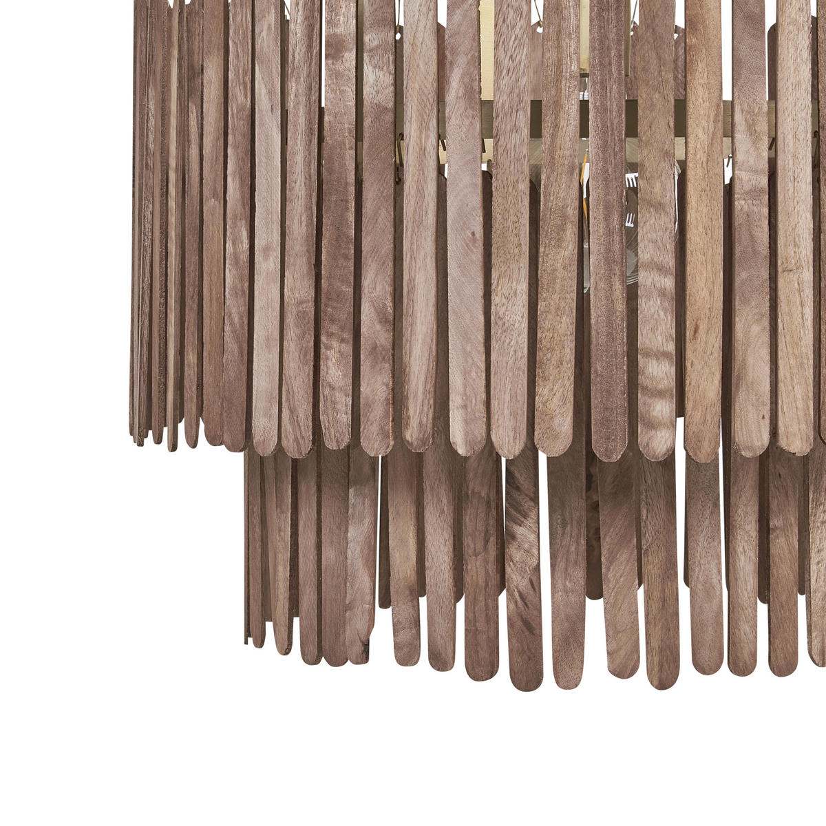 HÄNGELEUCHTE Kaveri 60/60/146 cm - Dunkelbraun, Holz (60/60/146cm) - Beliani