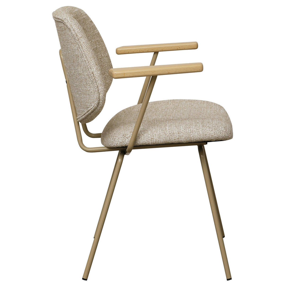 ARMLEHNSTUHL-SET 2 Stück in Teddystoff Beige - Beige, Textil/Metall (50/82/58cm) - Furnhouse