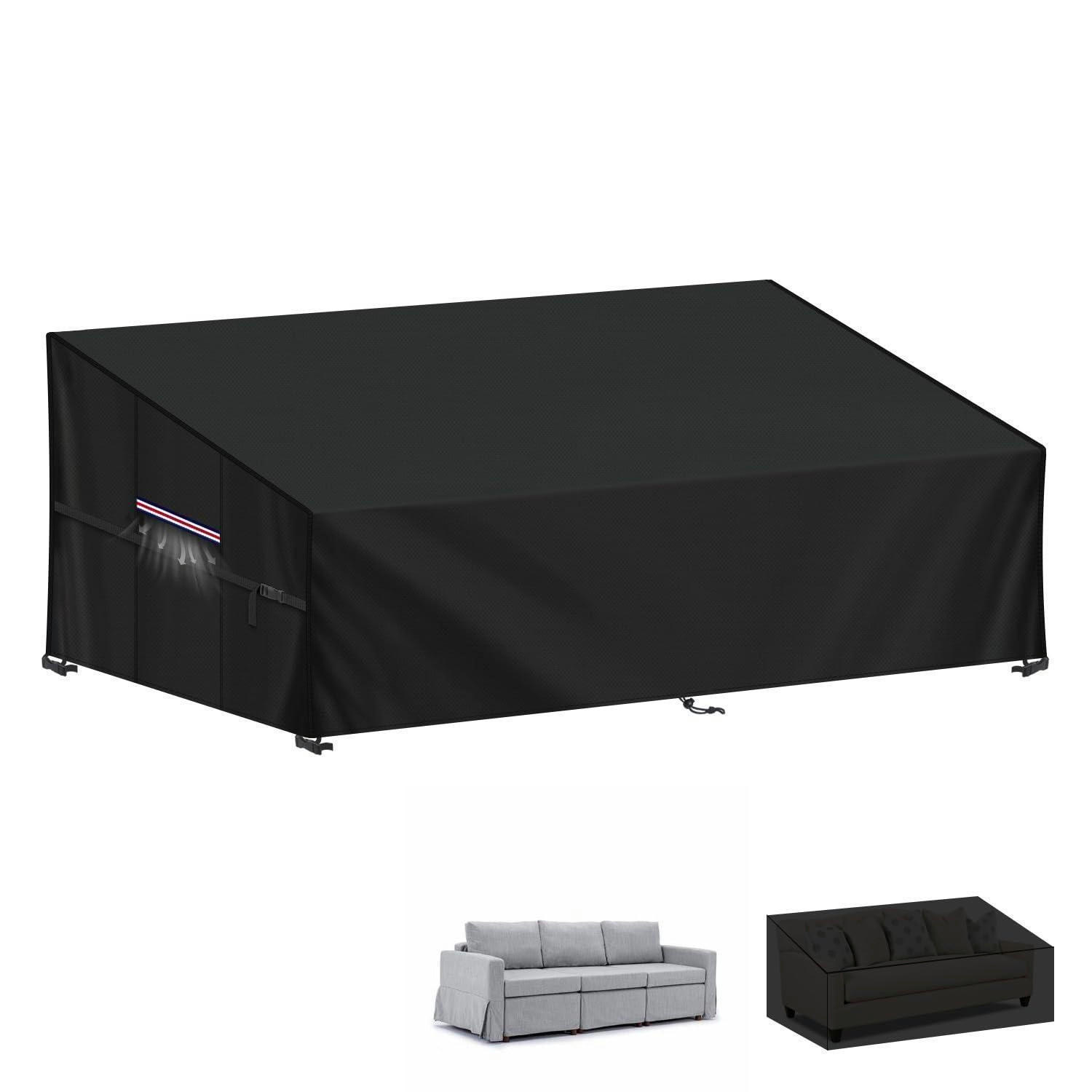 GARTENSOFA Schutzhülle 208x99x89/61cm Wasserdicht Winddicht - Schwarz, Kunststoff (99/89/89cm)
