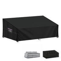 GARTENSOFA Schutzhülle 208x99x89/61cm Wasserdicht Winddicht - Schwarz, Kunststoff (99/89/89cm)