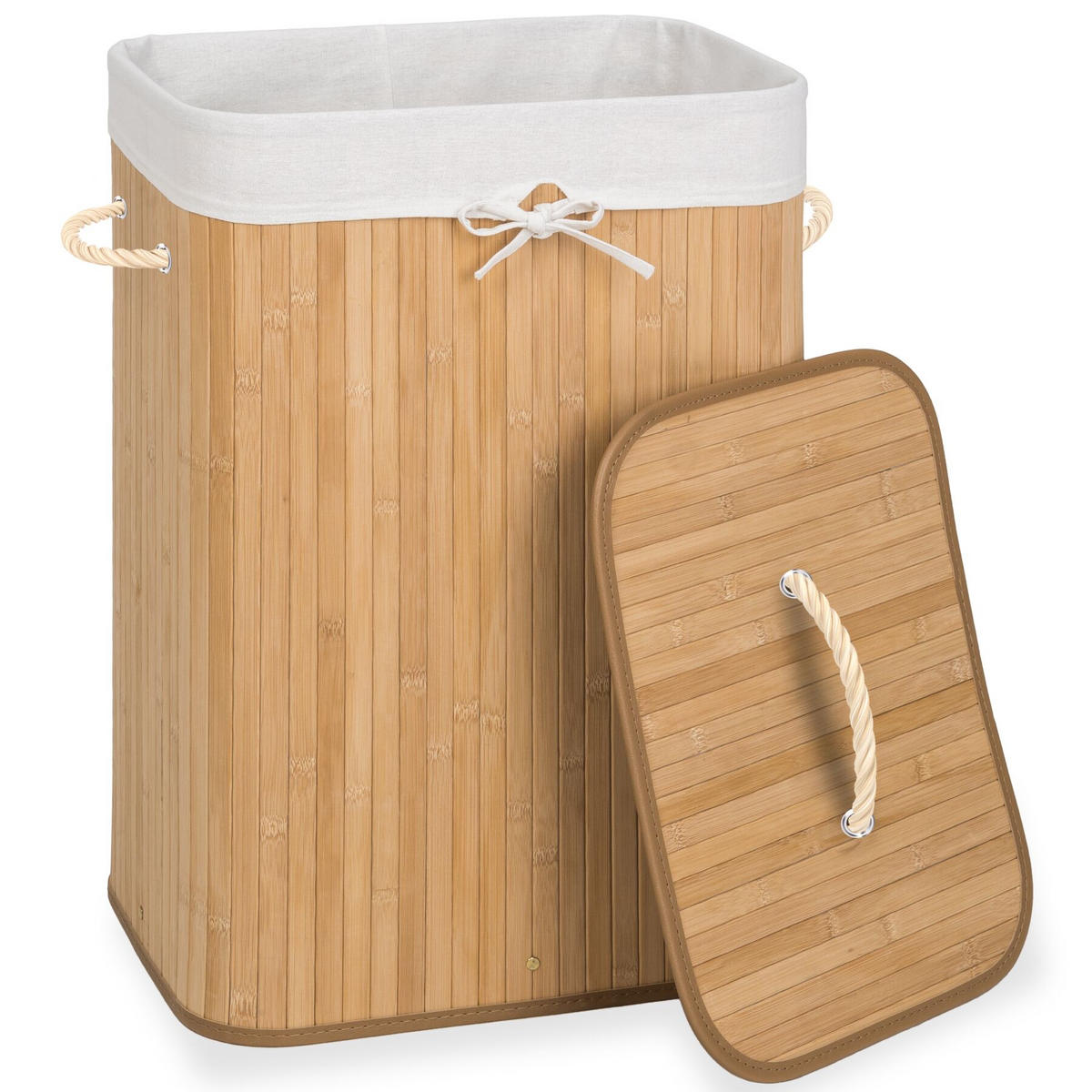 WÄSCHEKORB, 42 x 31,5 x 60 cm, beige - Beige, Textil (31.5/60/42cm) - tectake