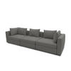 GARTENLOUNGE-SOFA 3-Sitzer Bozhana 312x67x96 Outdoorbezug in anthrazit - Anthrazit, Kunststoff (312/67/96cm) - 58aufmkessel