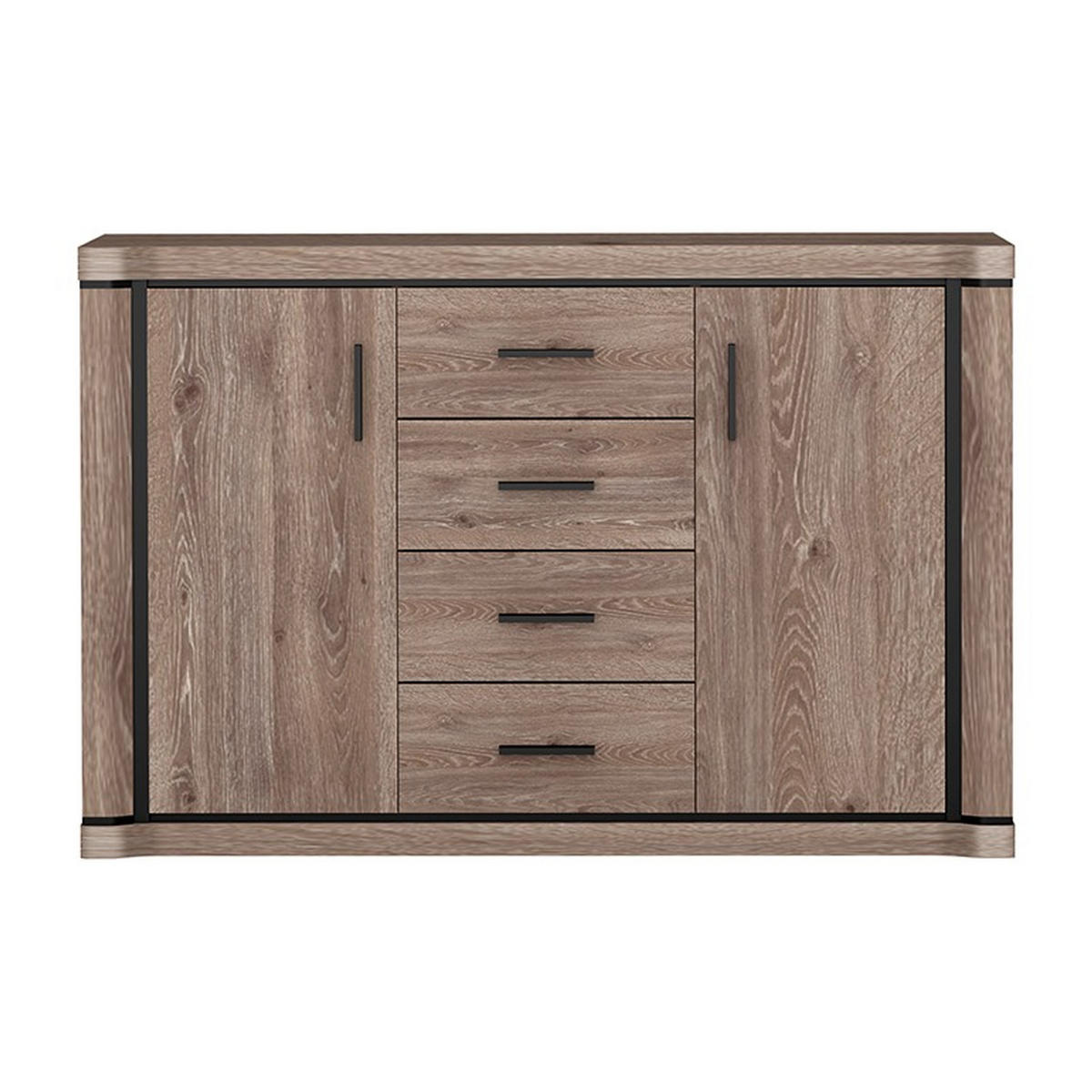 KOMMODE Dallas D-5 137 x 91 x 43,5 cm Trüffeleiche - Trüffeleichefarben, Holzwerkstoff/Kunststoff (137/91/43.5cm) - Koseto