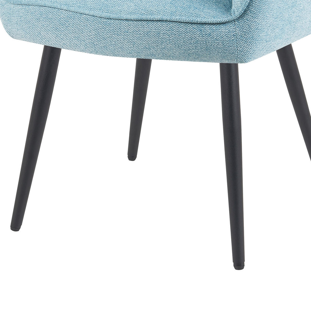 ESSZIMMERSTUHL Mika-Runa - Schwarz/Hellblau, Textil/Metall (60/87/65cm) - DUBI Möbel