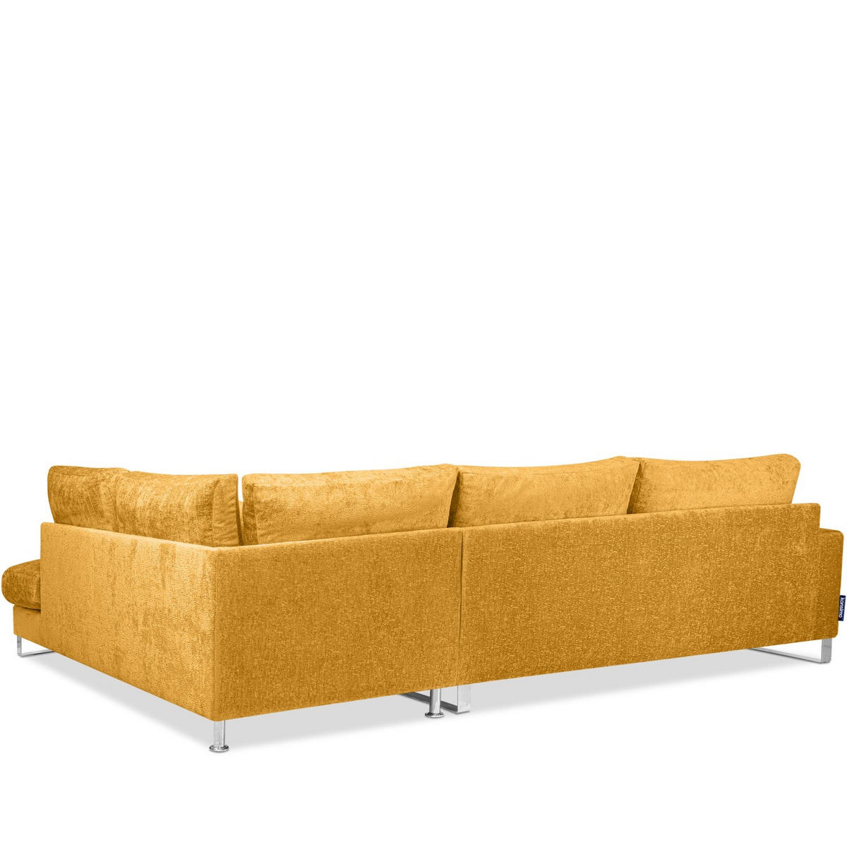 ECKSOFA RECHTS BRENTIS Chenille-Stoff, Gelb - Gelb, Textil (314/224cm) - KONSIMO®