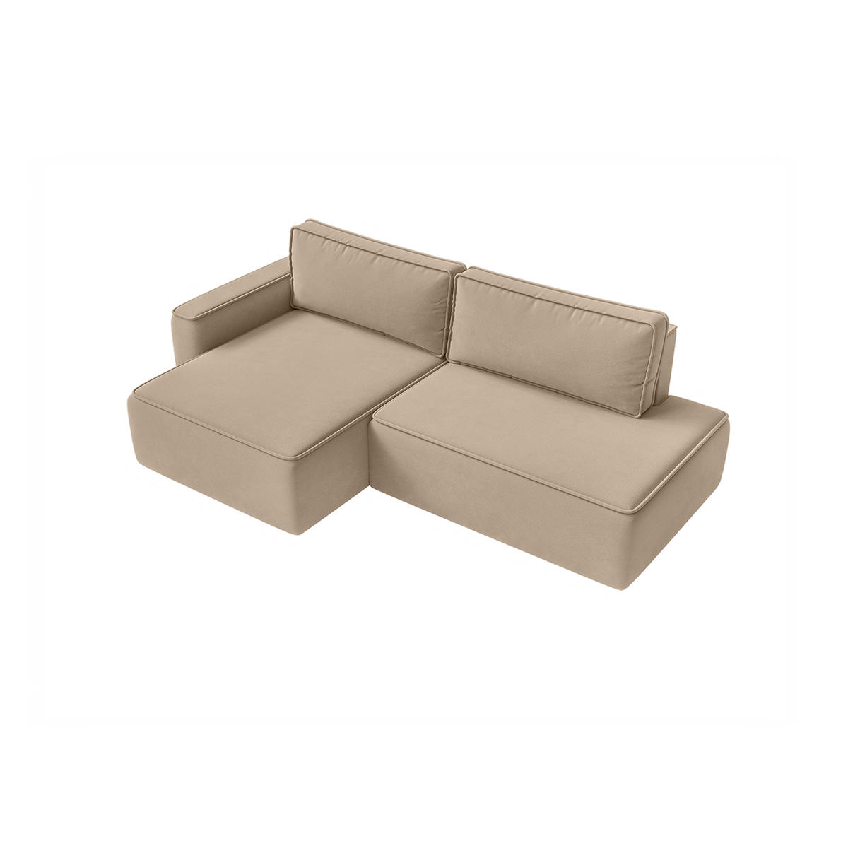 ECKSOFA Sarro mit Schlaffunktion, Beige - Beige, Textil (165/260cm) - Fedve