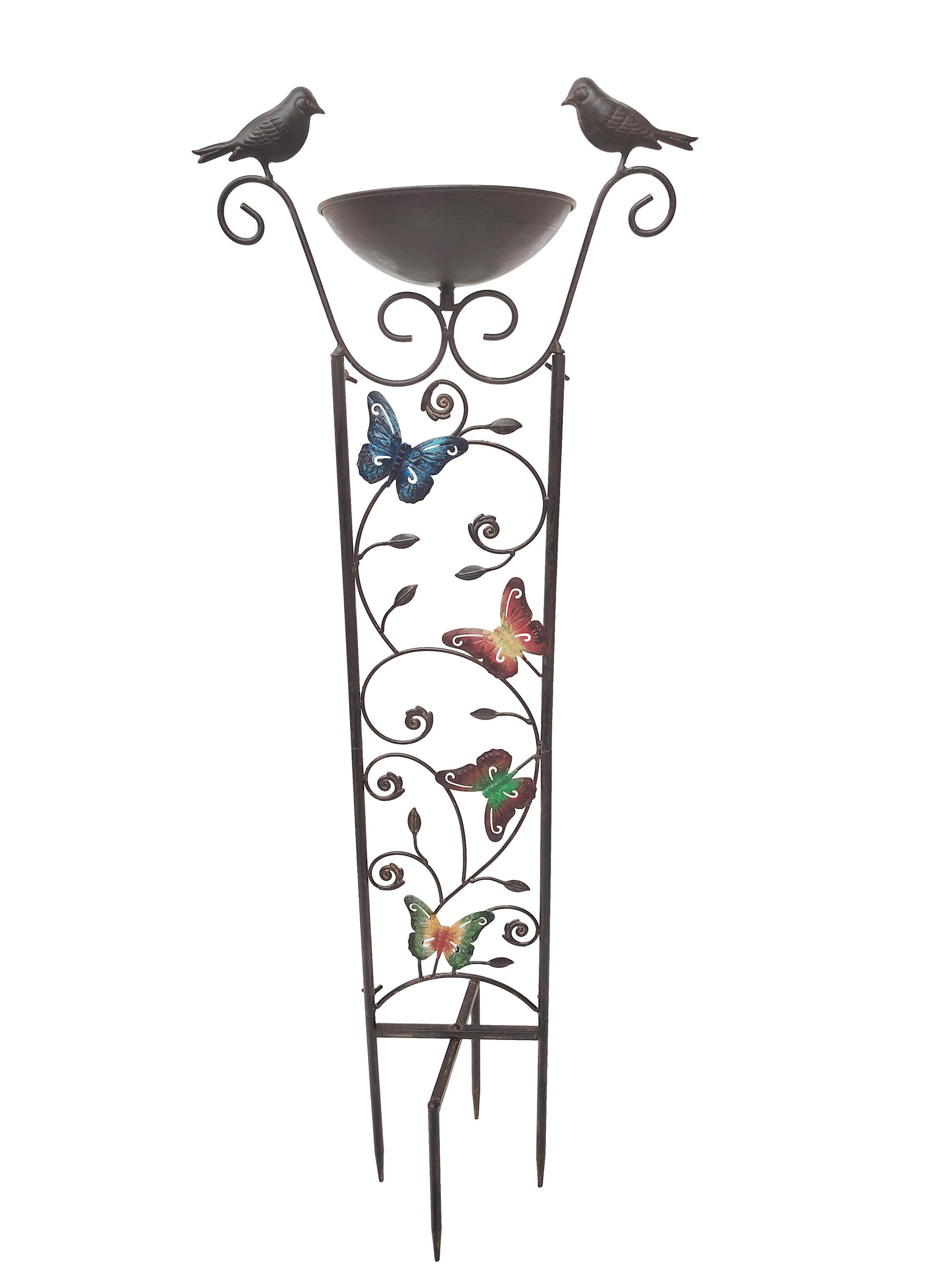 VOGELTRÄNKE Elsa Eisen Rostfarben 101,5x18,5x33cm - Rostfarben, Metall (18.5/101.5/33cm) - DELUKE
