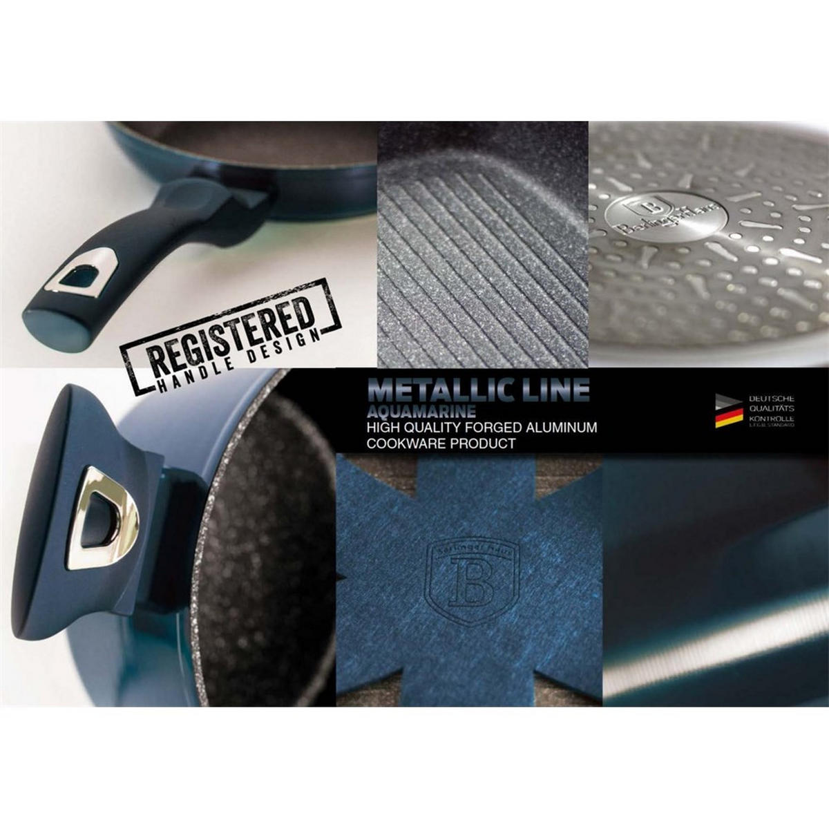 MESSERSET Silber 30/10/30 cm BH2537 - Silberfarben, Metall - Berlinger Haus