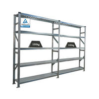 FACHBODENREGAL Proximo Stecksystem 200x300x32cm 5 Ebenen Fachlast 130 kg Beidseitig nutzbar Verzinkt - Silberfarben, Metall (300/200/32cm) - PROREGAL