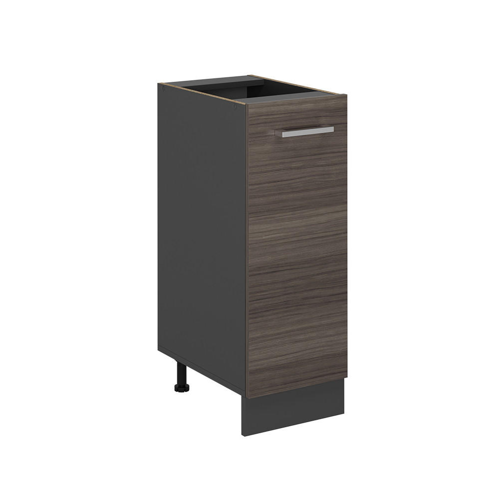 APOTHEKERSCHRANK R-Line Edelgrau 30 cm ohne Arbeitsplatte - Anthrazit/Braun, Holzwerkstoff (30/81.6/46cm) - Vicco