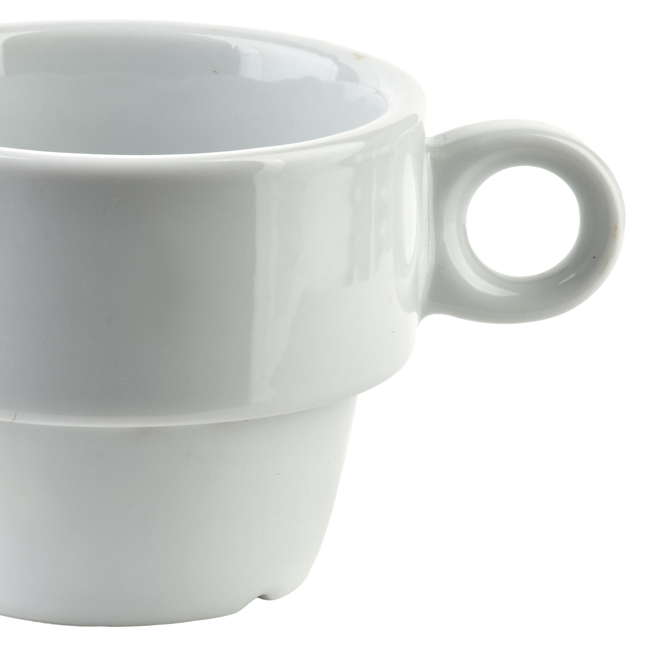 BECHER Basic weiß 8/11/6,5 cm Porzellan - Weiß, Keramik (0.12L) - Mondex