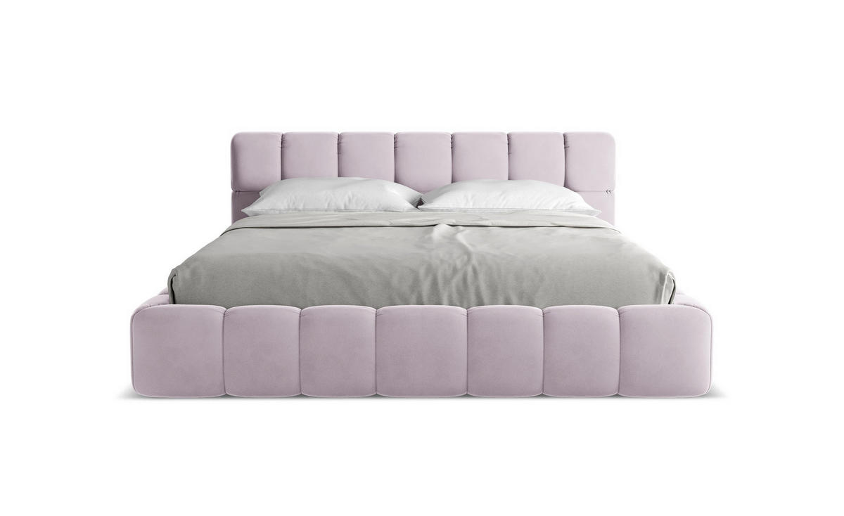 POLSTERBETT mit Bettkasten und Lattenrost 200x228 Violett - Lila/Flieder, Kunststoff/Textil (180/200cm) - Makamii