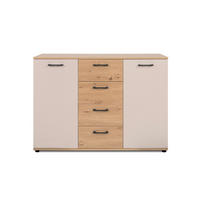 SIDEBOARD mit 2 Türen, 4 Schubladen, Eicheneffekt und Kaschmir 120/35/85,5 cm - Eschefarben, Holzwerkstoff (35/85.5/43.5cm) - Calicosy