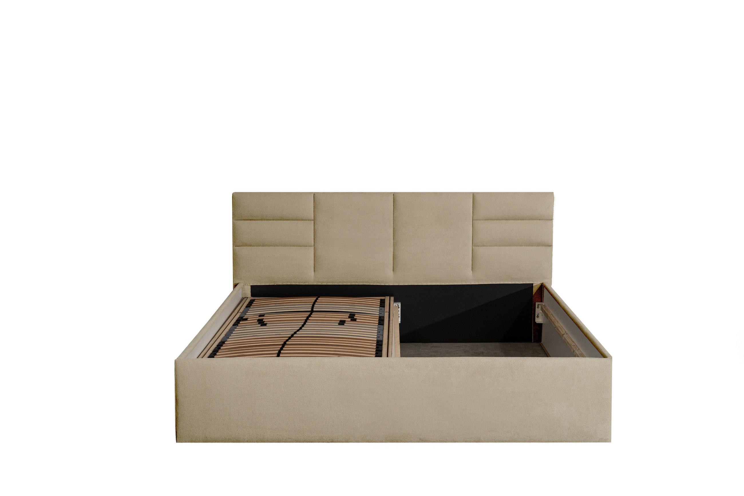 POLSTERBETT Madera Beige 120 x 200 x 40 cm Stauraum unter der Liegefläche Ohne Matratze und Lattenrost - Beige, Textil (120/200cm) - Halmon Schlafkomfort Betten 