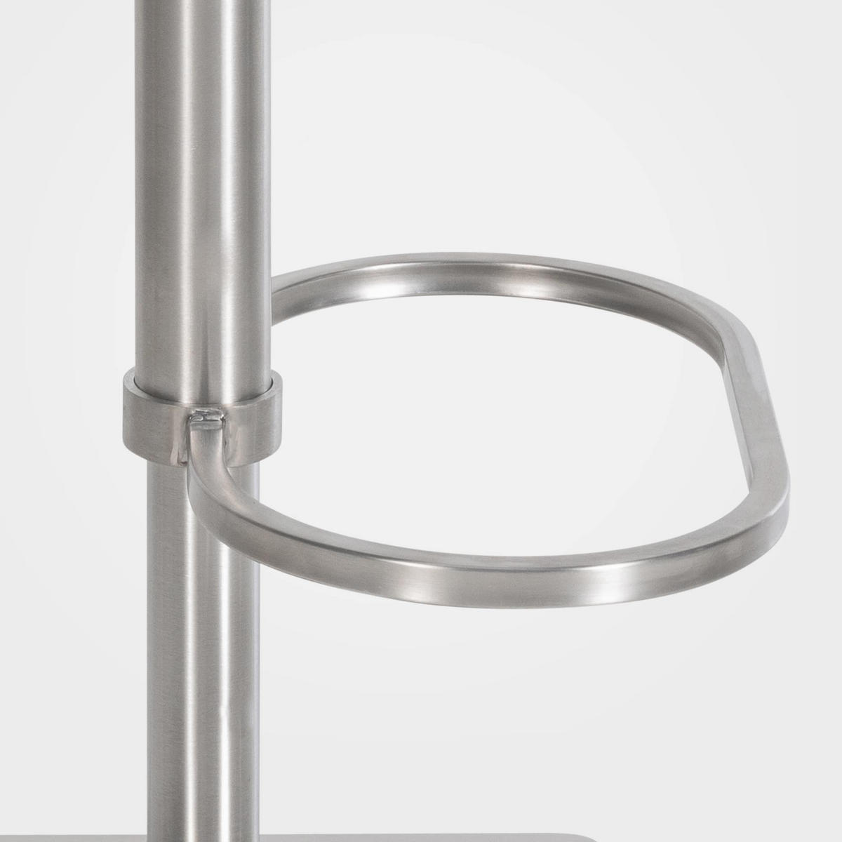 BARHOCKER 2er Set Samt Braun - Edelstahlfarben/Braun, Textil/Metall (64/88/45cm) - CLP