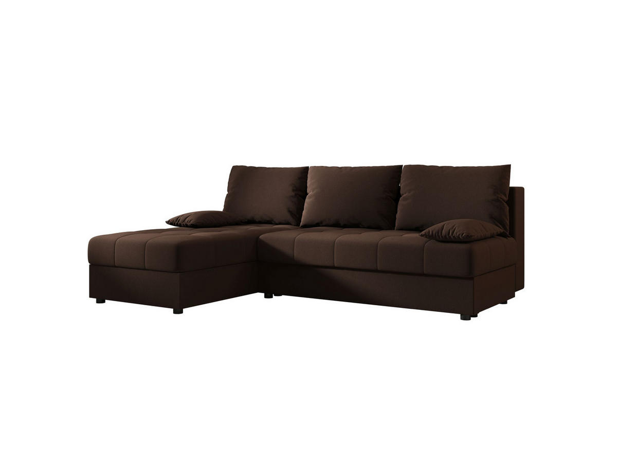 ECKSOFA MOS L Cosmic 800 Links mit Schlaffunktion - Braun, Textil (200/143cm) - Bedante