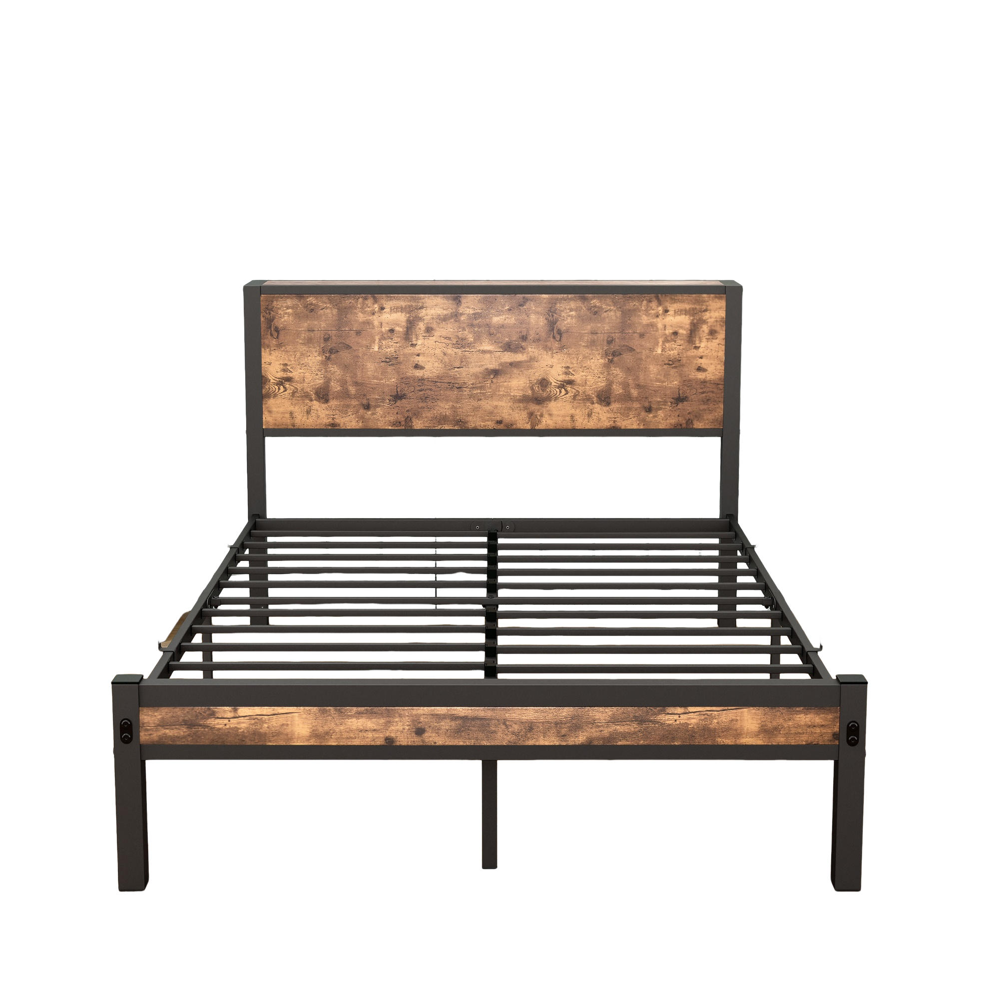 METALLBETT 120/200 cm Braun mit Stauraum - Braun, Metall (120/200cm) - Oxeza