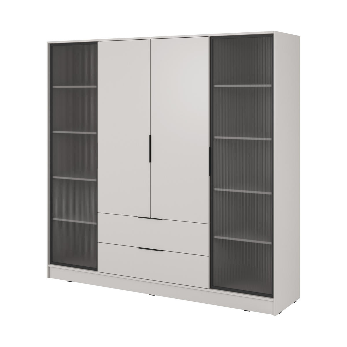 DREHTÜRENSCHRANK CATERINA 206/200/51 cm 4-türig Kaschmir - Kaschmir, Holzwerkstoff (206/200/51cm) - MASSENO