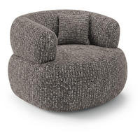 SESSEL Laila, Drehsessel mit runder Form, Braun, Geflecht-Stoff - Braun, Textil (95/75/97cm) - Beautysofa