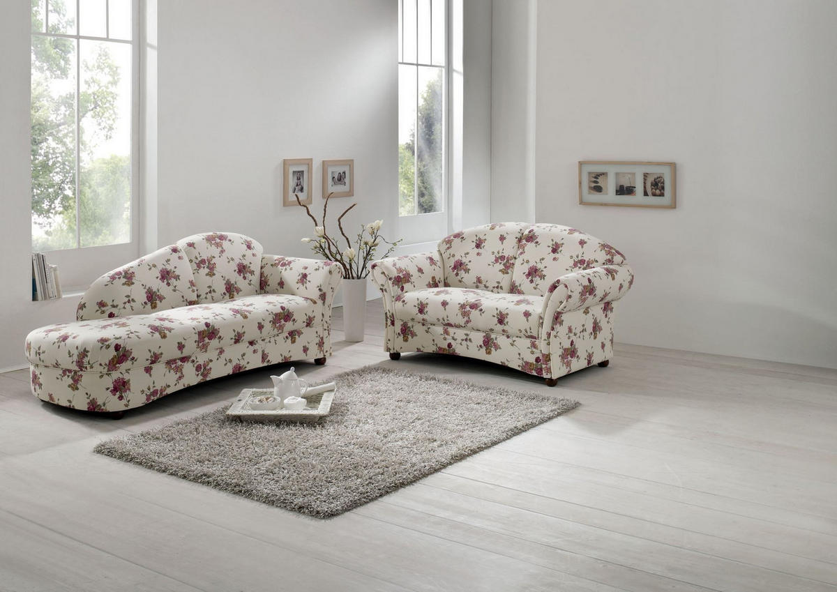 SOFA 2-Sitzer Kama Bezug Flachgewebe Buche nussbaum dunkel / beige - Weiß, Kunststoff (151/85/81cm) - 58aufmkessel