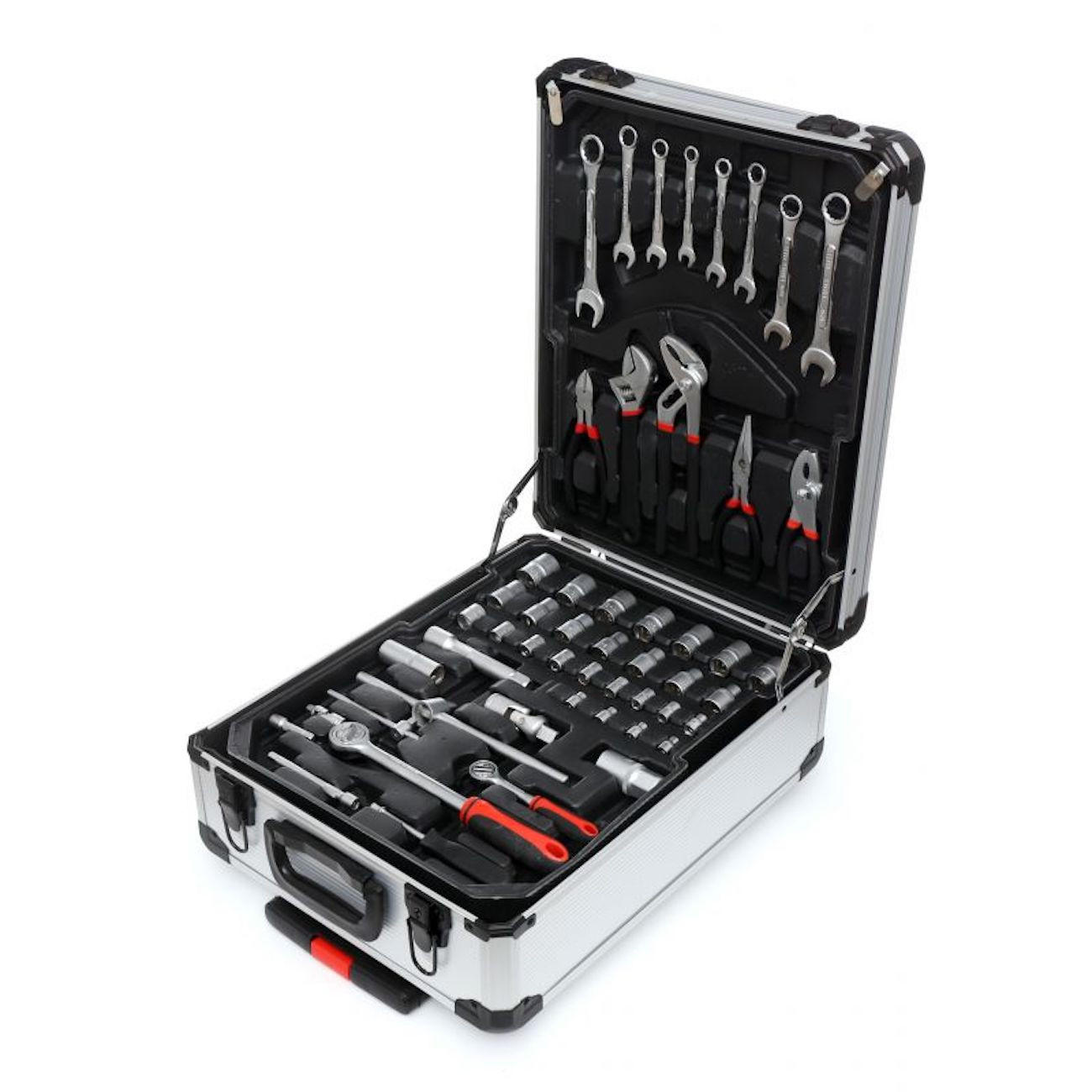 WERKZEUGSET 188-Teilig Zange, Hammer, Umschaltknarre,Schlüssel im Alukoffer - Multicolor, Metall (21/37/50cm) - TRIZERATOP