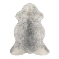SCHAFFELL Geschoren Natur Weiß Grau ca. 120 cm - Weiß/Grau, Fell (65/120cm) - Provellus