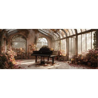 GLASBILD 125x50 cm Vintage beige - Beige, Glas (125/50cm) - artissimo