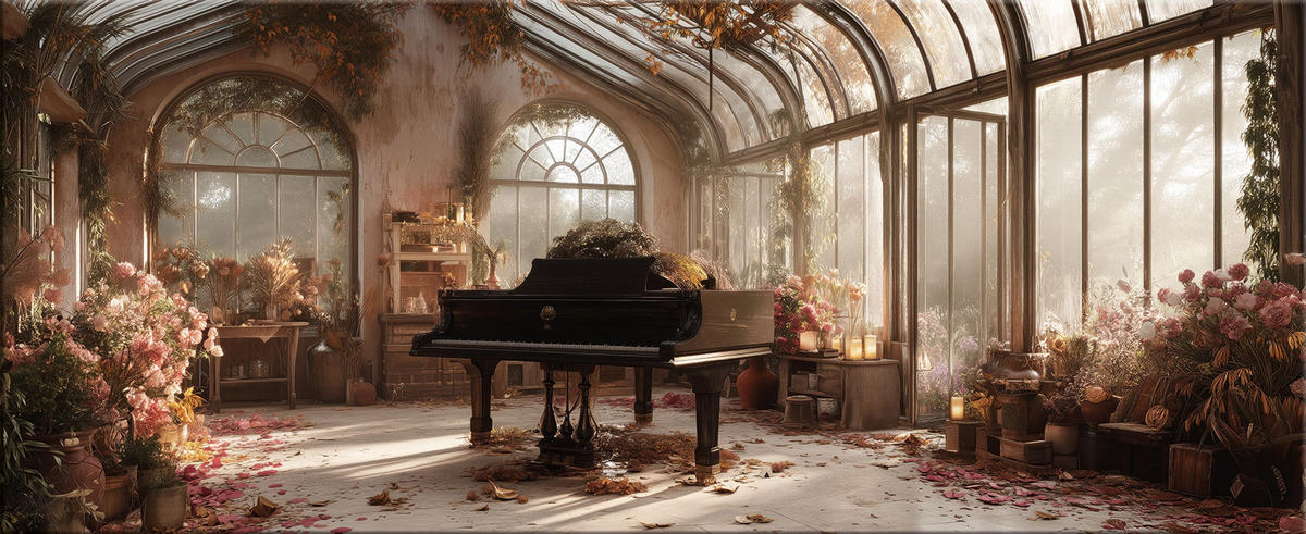 GLASBILD 125x50 cm Vintage beige - Beige, Glas (125/50cm) - artissimo