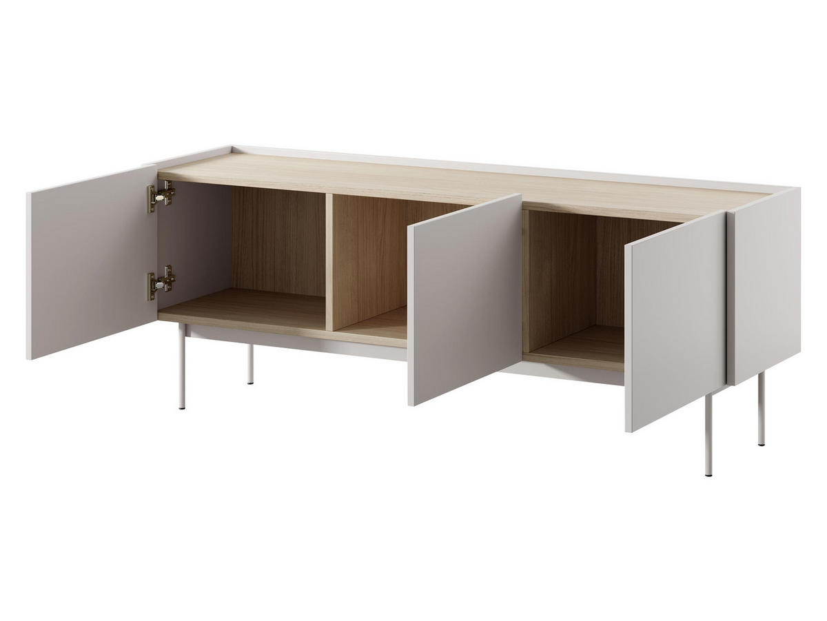 TV-ELEMENT Color RTV144 - Creme, Holzwerkstoff/Metall (144/55/37cm) - MIRJAN24