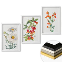 WANDBILDER 3er-Set - 40x60 cm Weißer Rahmen - Retro-Blumenarrangements - Weiß, Kunststoff (40/60cm) - ArtPrintCave