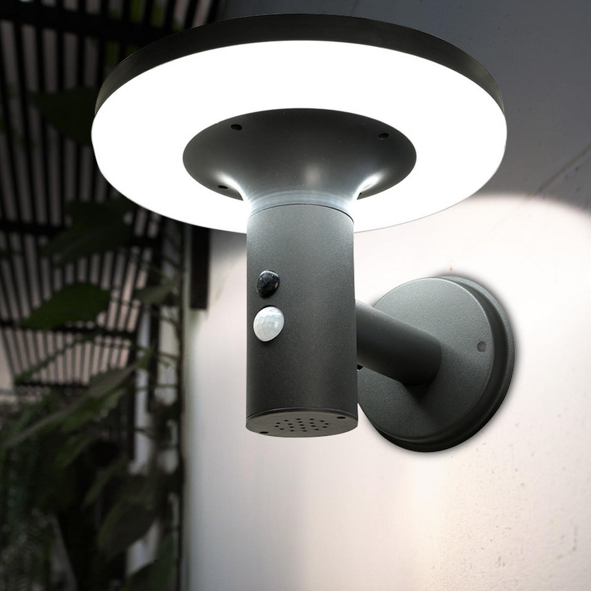 LED AUSSENLEUCHTE Solar Anthrazit 2er Set - Anthrazit, Metall (24/16/21cm)
