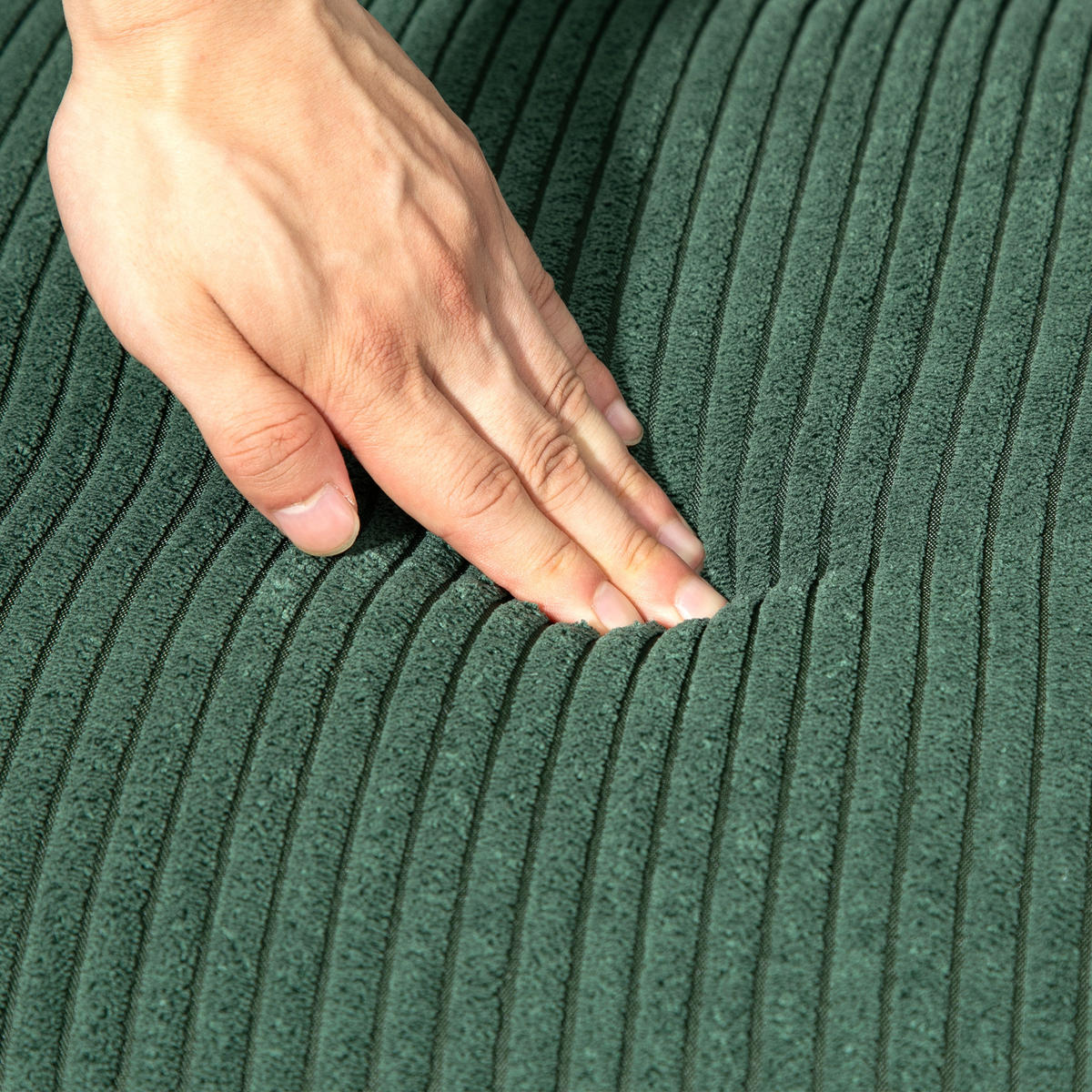 2-SITZER-SOFA DE-06462 Holzrahmen, samtartiges Polyester Grün - Grün, Holz/Textil (117/77/56.5cm) - ComfortXL