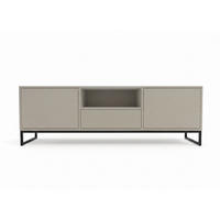 TV-SCHRANK Genua 160 cm, Hellgrün, TV-Kommode auf Metallgestell - Schwarz/Hellgrün, Holzwerkstoff (160/48/45cm) - Bettso
