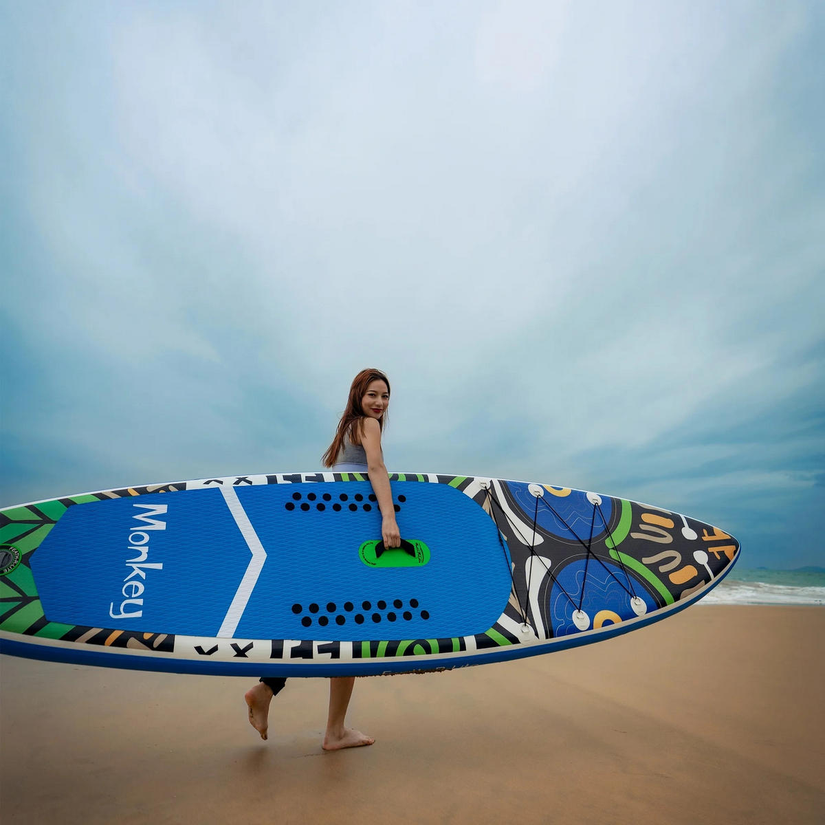 STAND-UP PADDLE BOARD SUPFR02E 350*84*15 - Blau, Kunststoff (84/350cm) - Kaket