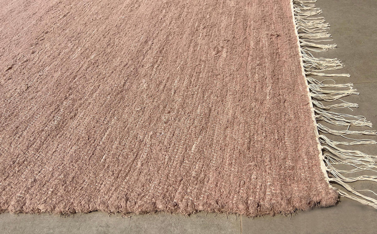 TEPPICH aus recycelter Baumwolle handgewebt rosa - Pink, Naturmaterialien (120/170cm) - AFK Living