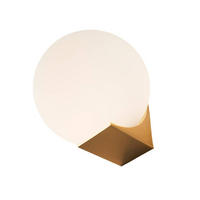 WANDLEUCHTE Kandi, Weiß und Gold, 15.3cm - Goldfarben, Glas (15/15.3/15cm) - KOSILUM