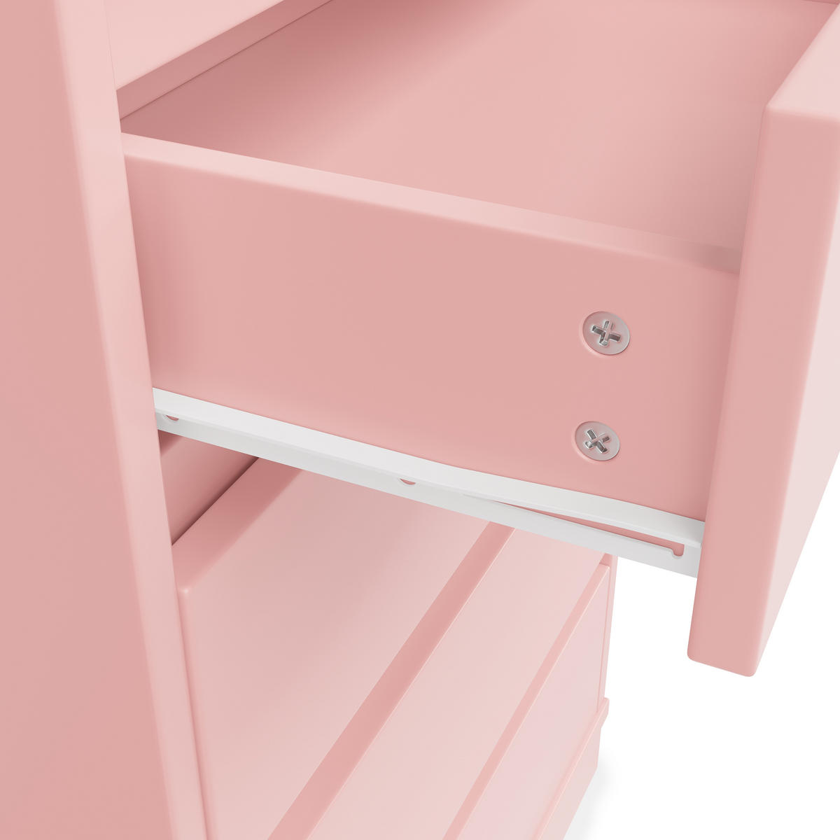 GARDEROBEN-SET in Rosa mit Kleiderstange und Schubladen für Schlafzimmer und Flur, B140/T40/H135 cm - Rosa, Holzwerkstoff/Metall (140/127.5/40cm) - STILVORA